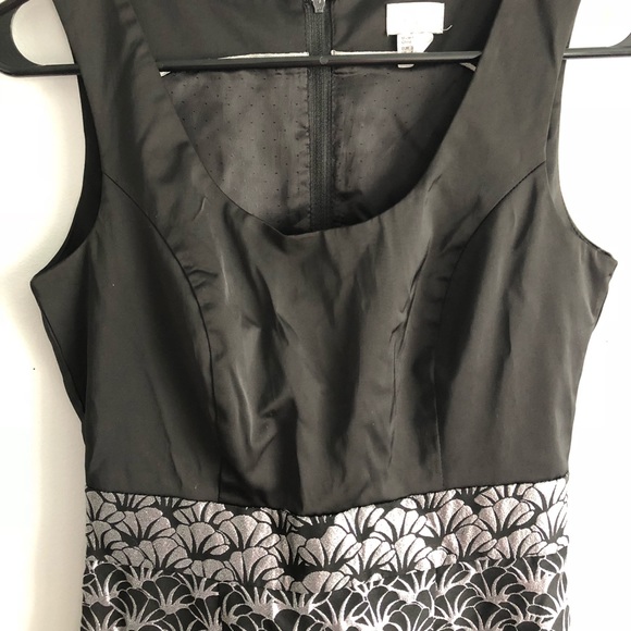 H&M Cocktail Pencil Dress Black and Silver - Picture 3 of 8